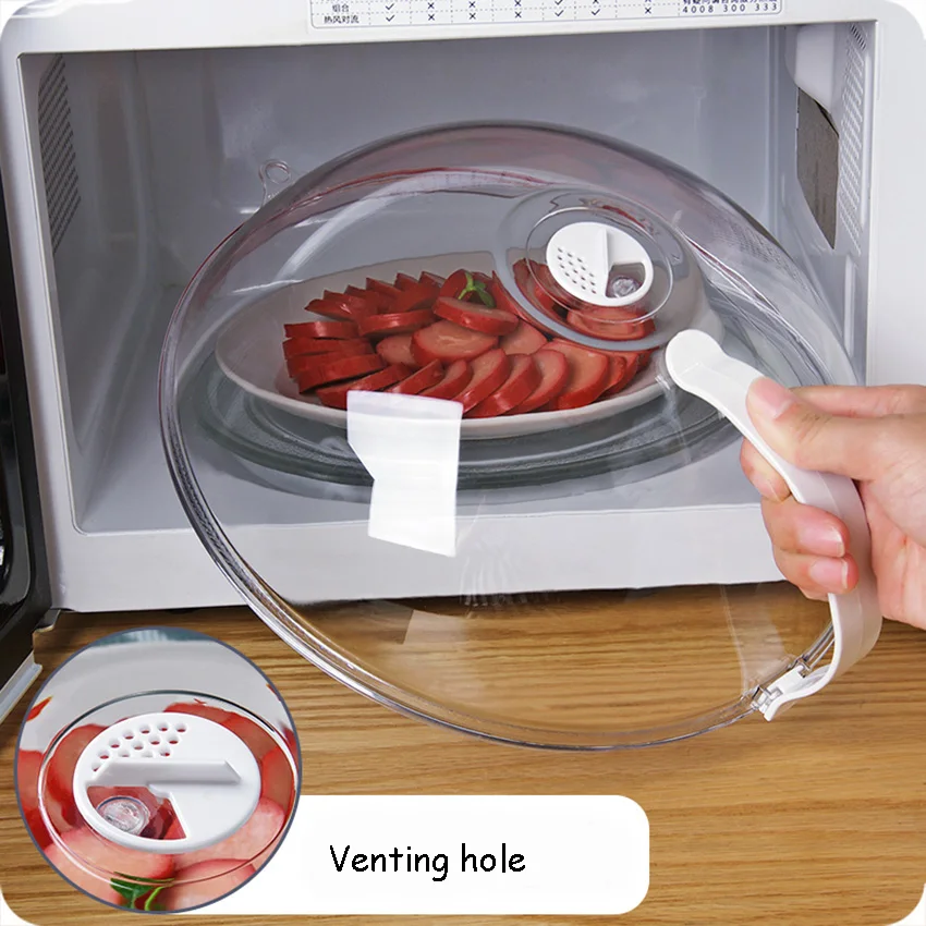 Бытовая микроволновая печь прозрачная нагревательная крышка кухонный холодильник пластиковая уплотнительная крышка с ручкой