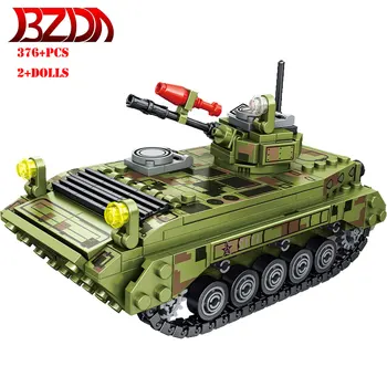 

BZDA WW2 Military Type 86 Crawler Infantry Fighting Vehicle Tank Building Blocks Weapon Tank Model Kit Bricks Boys Kids Toy Gift