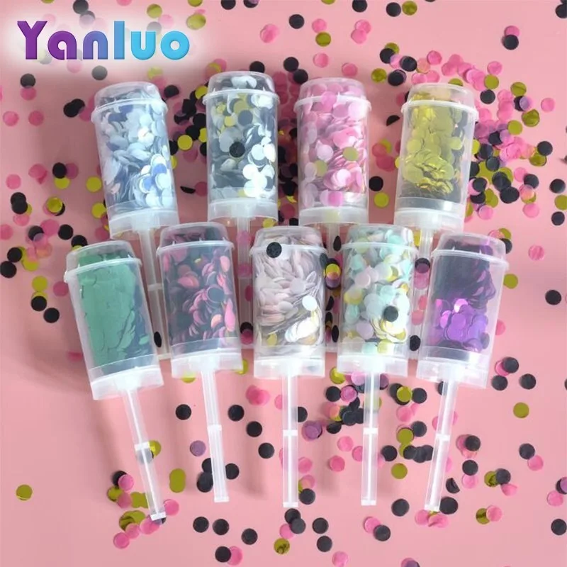 1 Set Push Poppers Mixed Rose Gold Confetti Wedding Bridal