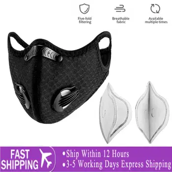 

Cycling Sport Face Mask With Filter Activated Carbon PM 2.5 - Running Training MTB Road Bike Mascarillas Masque
