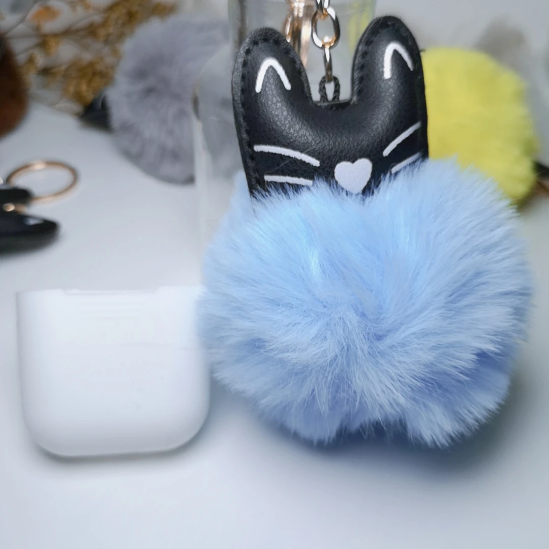 

Cute Plush Cat Bluetooth Earphone Case For Apple AirPods Case Cover For Airpods Protective Cover With Key Ring Gifts