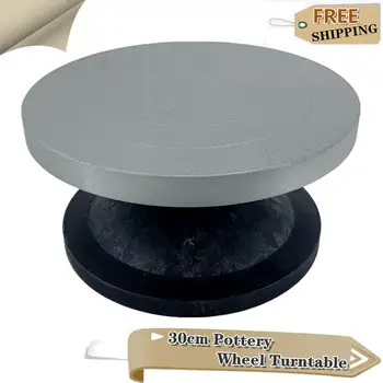 

30CM Professional Turntable Pottery Wheel Turntable Pottery Clay Sculpture Tool for Ceramic Pottery Clay 360° Rotation Turntable