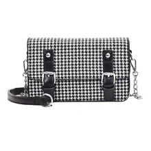 Новая мини-сумка женская мода ins ultra fire ретро ткань с узором в гусиную лапку сумка-мессенджер с простым стилем сумки через плечо