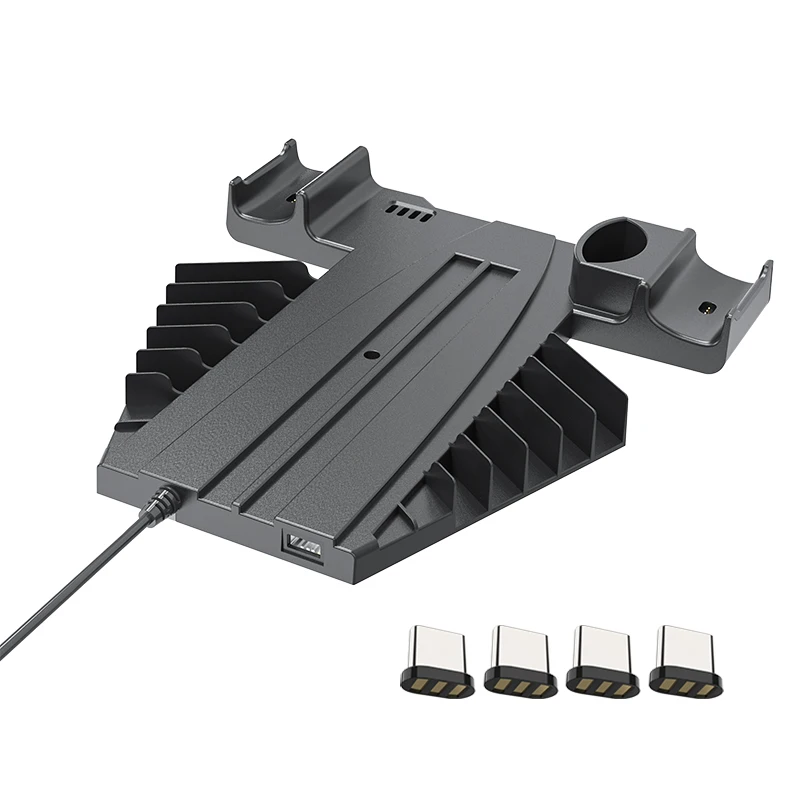 For PS5 Vertical Cooling Fan Stand With 2 Hook 4 Adapter Dual Controller Charger Charging Station SONY Playstation 5 | Электроника