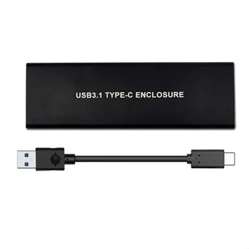 

USB3.1 To M.2 NVMe HDD Enclosure Case Mobile Box External Slim Desktop PC Drive M Key Hard Disk Type C Connector Adapter