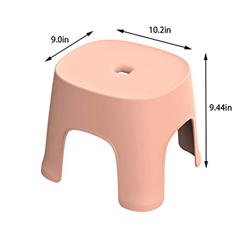 Малая скамья ванная комната Противоскользящий табурет пластиковый табурет подпятник табурет для кемпинга пластиковый квадратный табурет может быть портативным многоцветным Opti - Цвет: Розовый