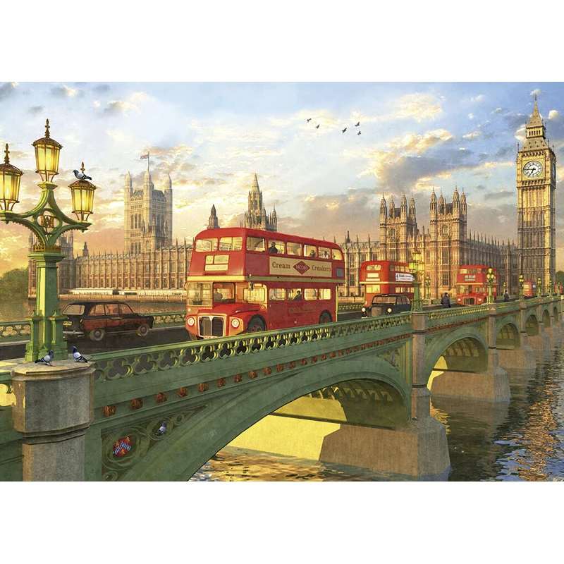 1000 Pieces Jigsaw Puzzles Assembling picture London's tower bridge puzzles toys for adults kids games educational games Toys jigsaw tour–london pc