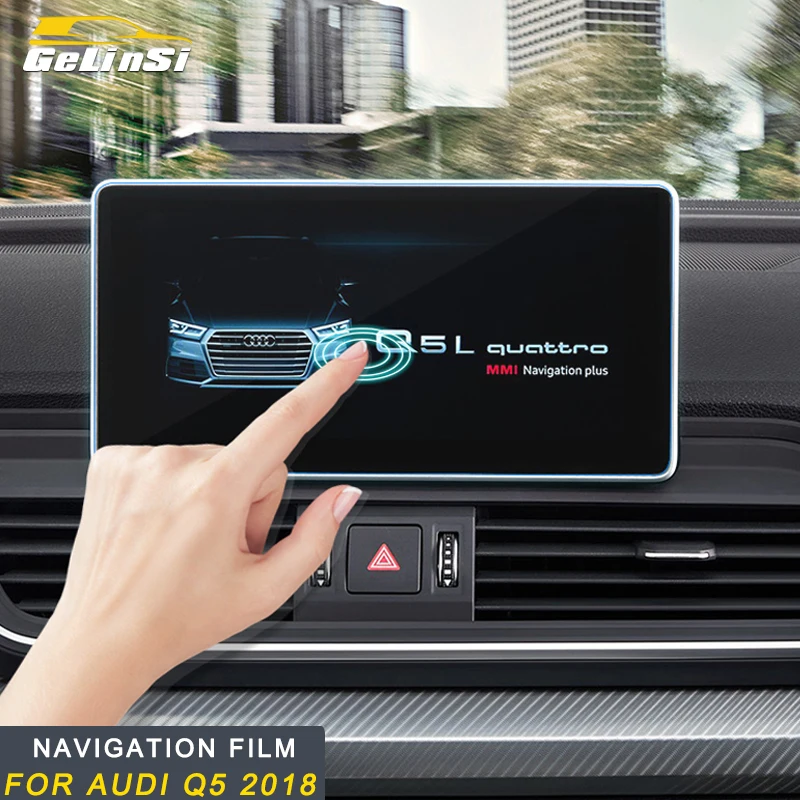 Gelinsi для Audi Q5 FY автомобильный Стайлинг навигационный экран монитор HD пленка защитная крышка Накладка наклейка интерьерные аксессуары