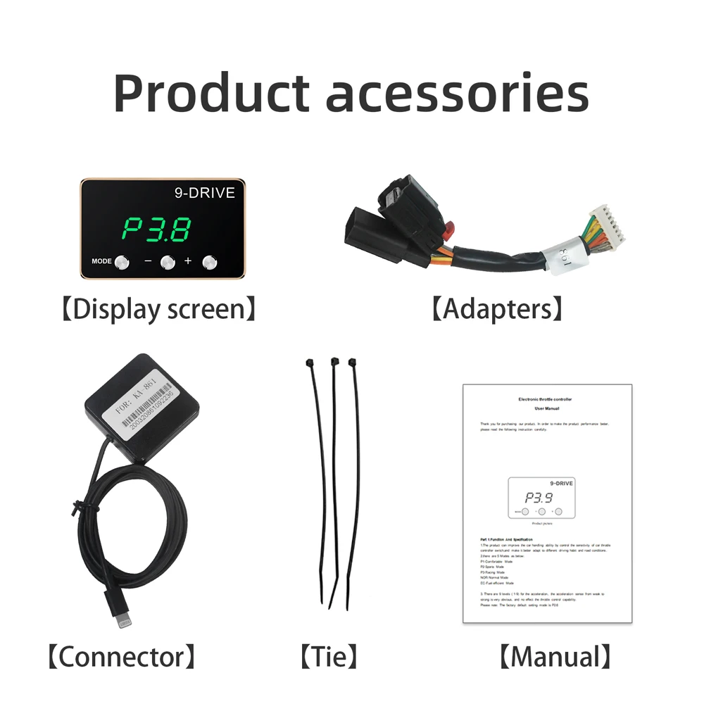 Electronic Throttle Controller Racing Accelerator 9 Drive Modes 809 Compatible For Alfa Romeo Buick Cadillac Fiat Opel Vauxhall