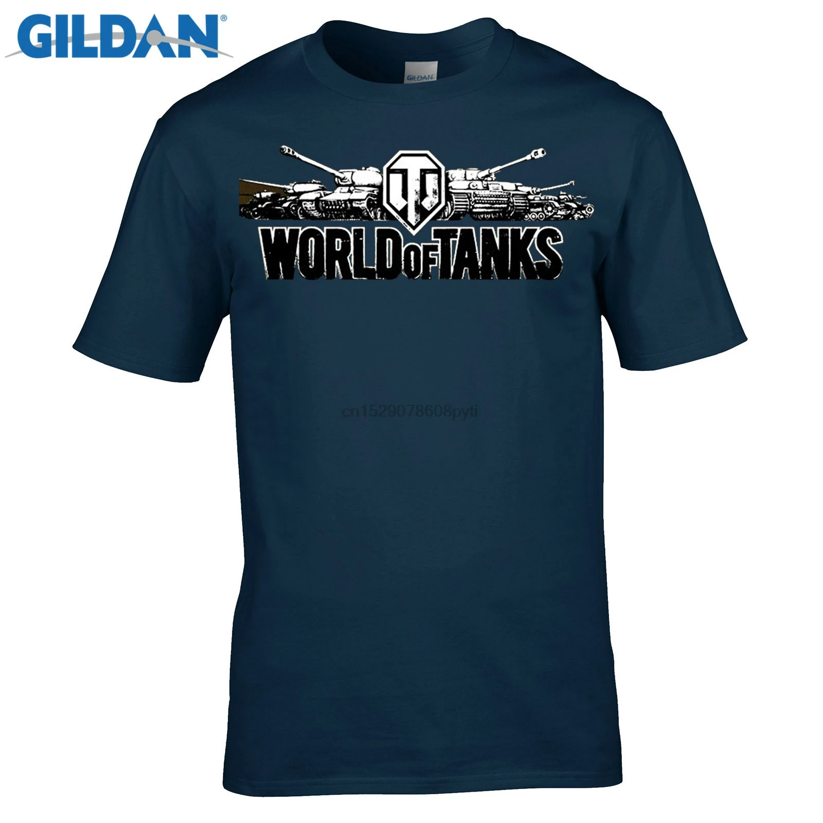 Дизайнерская футболка World Of Tanks черная с логотипом Wot топ из лайкры Хлопковая