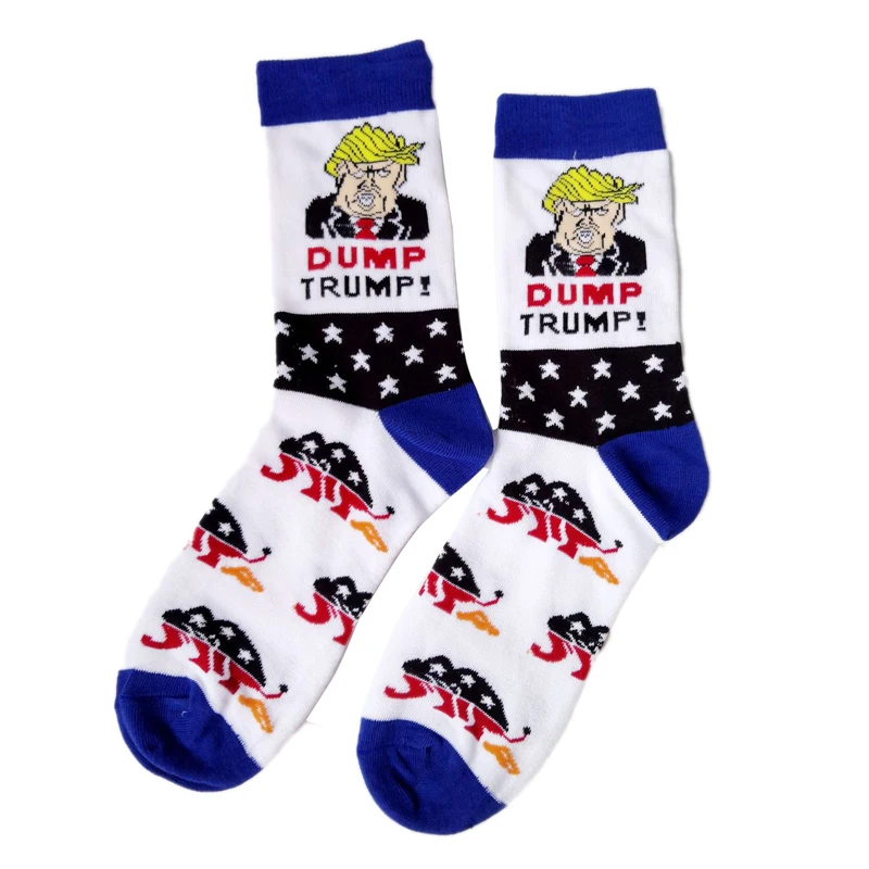 2 шт./1 пара, носки в стиле «Дональд Трамп», унисекс, повседневные носки для взрослых, носки с объемными накладными волосами, забавные носки в стиле хип-хоп для скейтборда