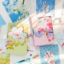 Ensemble de cartes postales mixtes «Sakura» de printemps, Lot de 30 pièces de cartes de vœux à fleurs magnifiques, signets en papier, cartes de visite