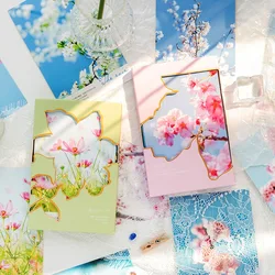 Ensemble de cartes postales mixtes «Sakura» de printemps, Lot de 30 pièces de cartes de vœux à fleurs magnifiques, signets en papier, cartes de visite 