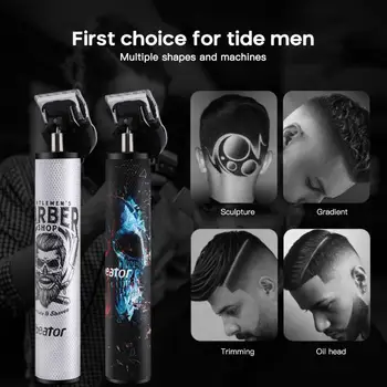 

USB Rechargeable Hair Clipper Electric Hair Trimmer Cordless Shaver Trimmer Men Barber Hair Cutting Machine Hair Removal Razor
