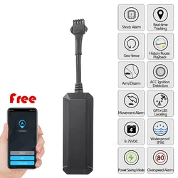 Rastreador GPS para motocicleta y coche, Triple módulo, alarma de alta velocidad, protección de alto voltaje, corte remoto, alerta de vibración antirrobo