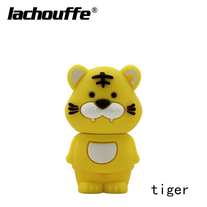 tiger Мультфильм Китайский Зодиак USB флэш-накопитель 8 ГБ 16 ГБ 32 ГБ 64 Гб 128 ГБ флеш-накопитель USB 2,0 свинья/змея животное флэш-usb-ключ usb - Цвет: tiger