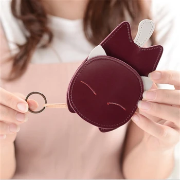 

1Pc Shell Cat Animals Cute Key Cover Key Wallet PU Key Holder Case Cute Key Protective Wallet Hook