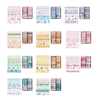 

10Pcs/Set Decorative Kawaii Washi Tape Set Japanese Paper Stickers Japanese Stationery Scrapbooking Supply