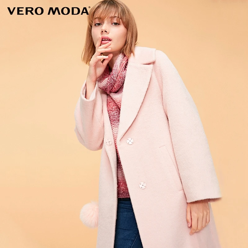 Vero Moda женское осеннее шерстяное прямое шерстяное пальто из альпаки | 318327545