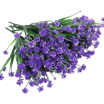 

20 Bunches of Artificial Flowers for Outdoor Decoration Shrub Fake Flowers, Outdoor Garden Decoration (Purple)