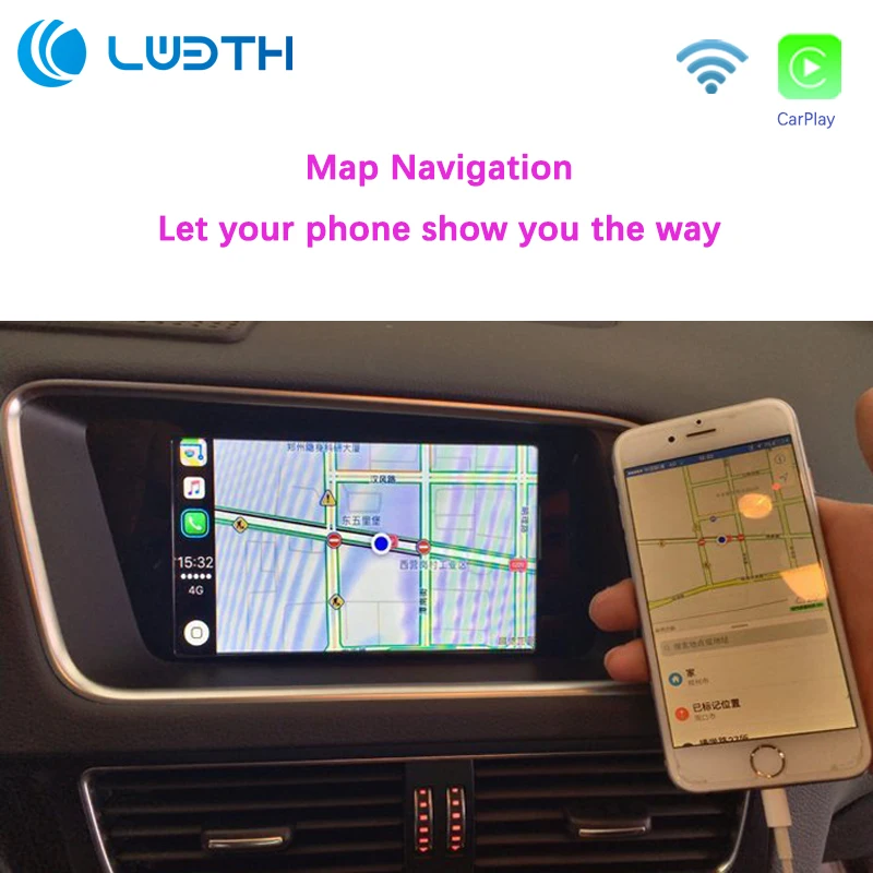 Wi Fi беспроводной Apple Carplay Car play 2010 2016 A4 A5 Q5 MMI 2009 2011 A6 A7 A8 C6 Android Зеркало для Audi с iOS