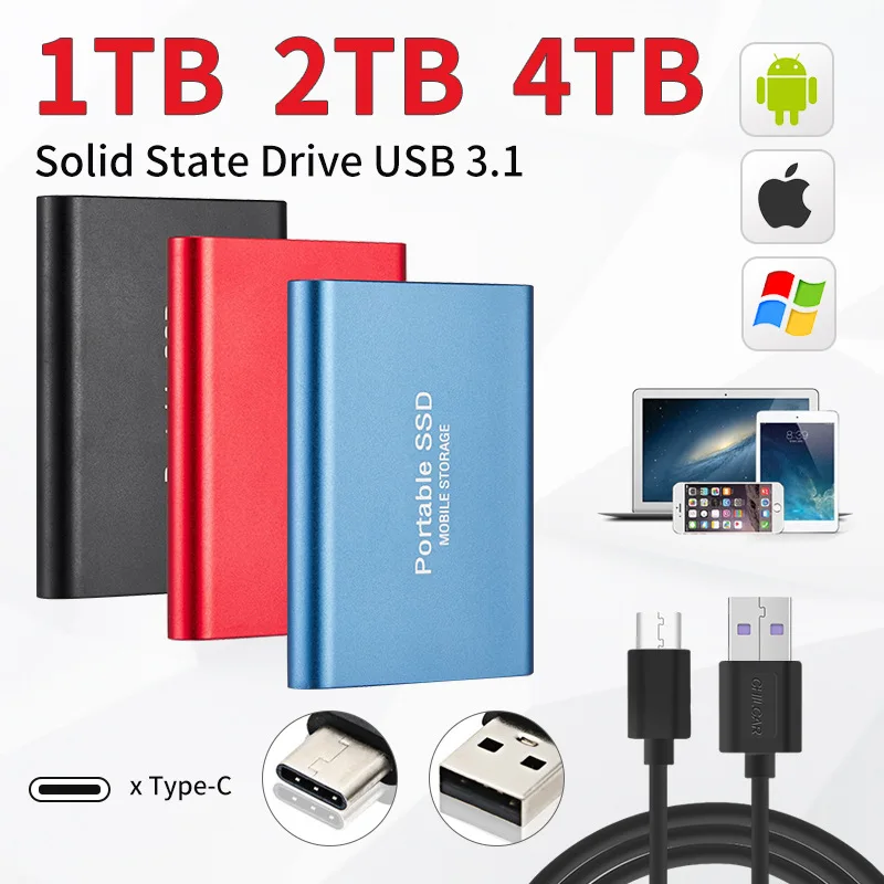 Внешний жесткий диск SSD USB 3 1 портативный внешний 500 ГБ ТБ тип жесткого диска 4 8 для