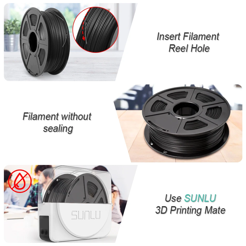 SUNLU 1.75mm PLA Marble Filament 1KG Plastic PLA Marble 3D Filament Rock Texture 3D Printing Materials