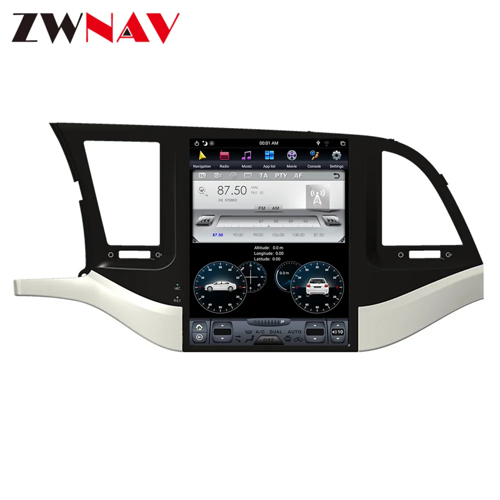 Best Android 8.1 4GB Tesla style Car GPS Navigation For Hyundai ELANTRA 2016+ radio tape recorder stereo Multimedia player head unit 4
