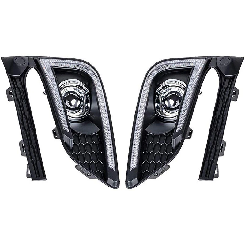 

for Chevrolet Cruze 2016-2018 LED DRL Daytime Running Light Fog Lamp Turn Signal