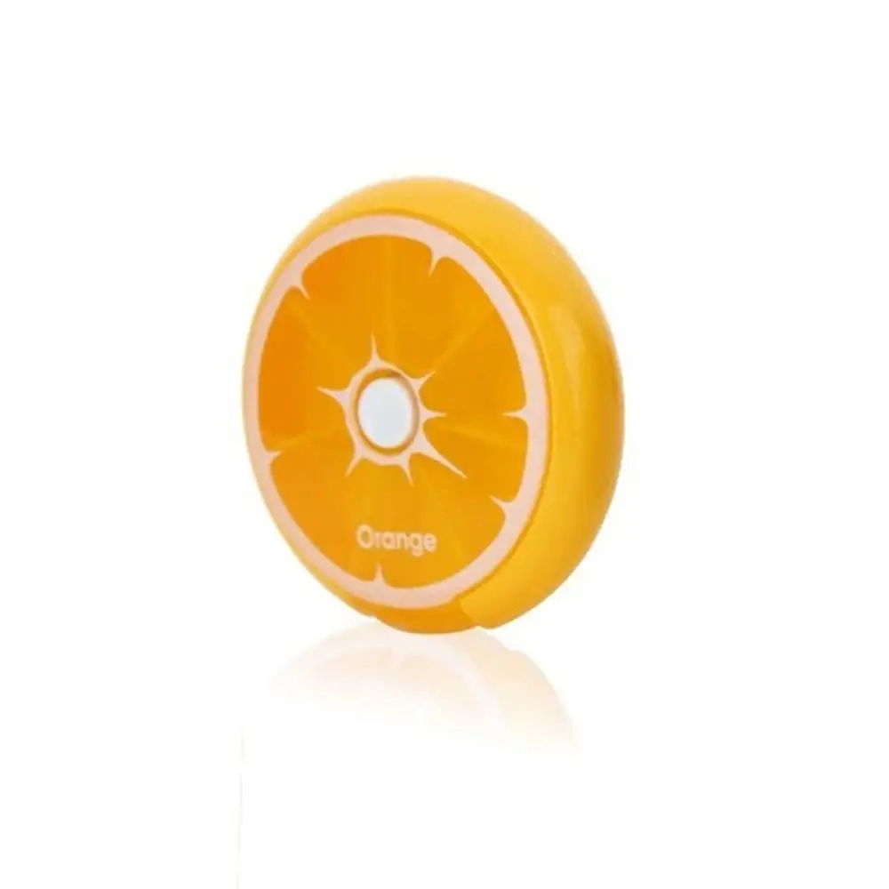 Коробка для таблеток в форме фруктов витамин 7 дней Еженедельный медицинский Pillbox чехол для хранения Таблеток Контейнер чехол s путешествия круглый уход за здоровьем - Цвет: orange