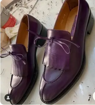 

Men Shoes Low Heel Fringe Shoes Dress Shoes Brogue Shoes Spring Ankle Boots Vintage Classic Male Casual YK402