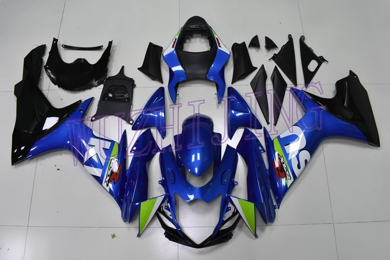 Набор для всего тела GSXR600 2011 набор для всего тела GSXR 600 11 12 сине-черный, сверкающий Наборы для Suzuki GSXR750 2011- K11 - Цвет: INJECTION mold