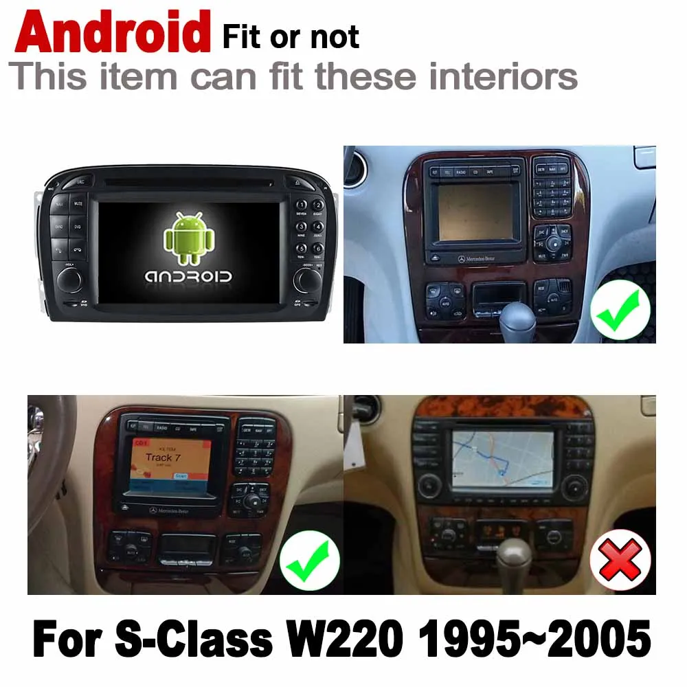 Мультимедийный плеер для Mercedes Benz S Class W220 1995 ~ 2005 NTG HD DSP Android 8 0 up автомобильный DVD GPS