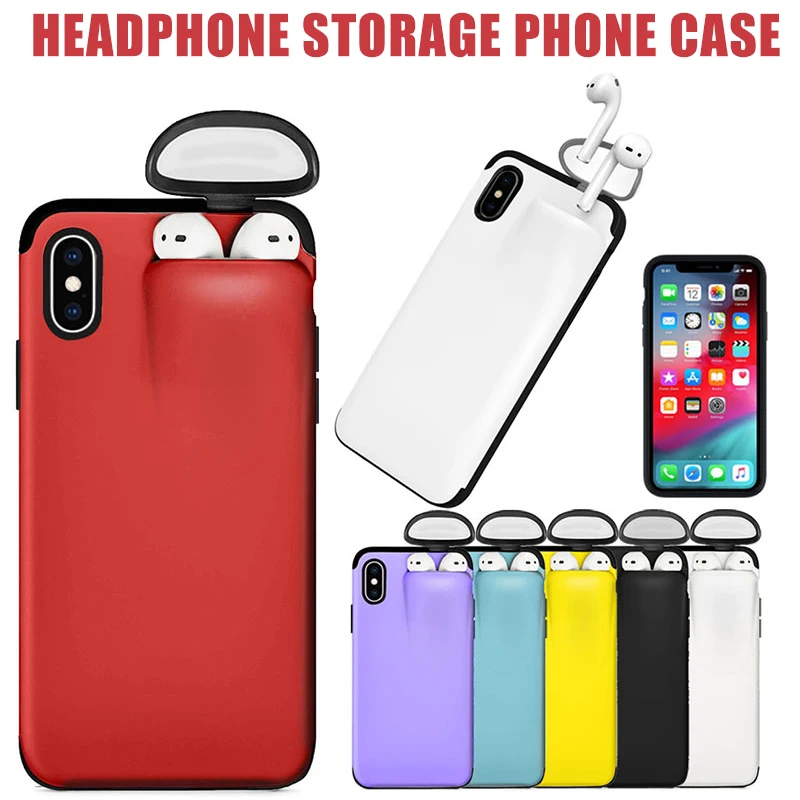 Унифицированный защитный совместимый для iPhone беспроводной Bluetooth гарнитура хранения чехол для телефона GT66
