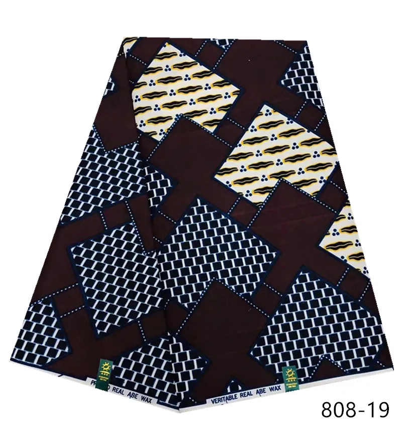 Африканская восковая полиэфирная ткань дешевая высокое качество Анкара африканская вощеная ткань принтом 808