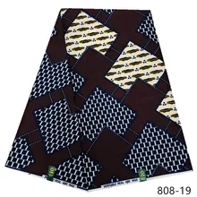 Африканская восковая полиэфирная ткань дешевая высокое качество Анкара африканская вощеная ткань принтом 808