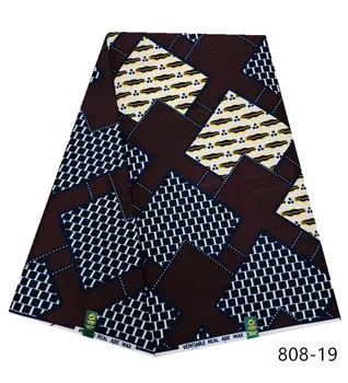 

African Wax Polyester Wax Fabric 2020 Cheapest Wholesale High Quality Ankara African Wax Print Fabric 808