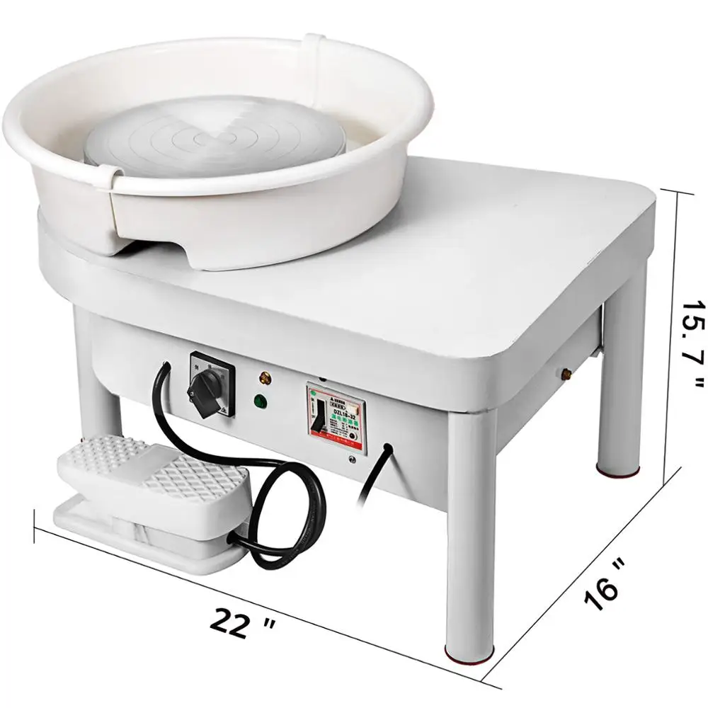 VEVOR Pottery Wheel 36cm Pottery Forming Machine with Foot Pedal Pottery Wheel for Adults 450W Electric Pottery Wheel for DIY Clay Art Craft