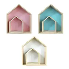 Детская комната в форме дома по индивидуальному заказу деревянная теневая Монтажная коробка для хранения натуральных скандинавских полок большая и маленькая стойка для набора