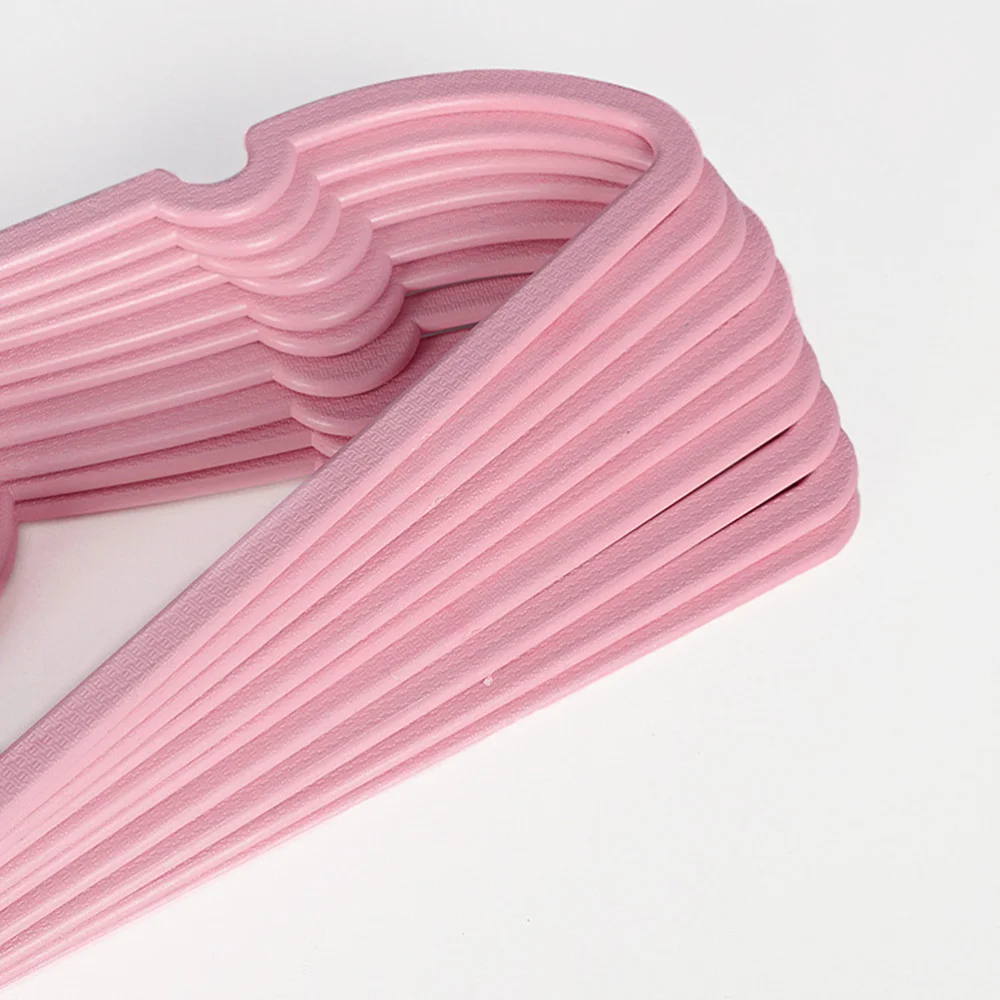 10/15/20PCS Clothes Hanger Durable ABS Heart Pattern Coat Hanger for Adult Children Clothing Hanging Seamless Drying Rack