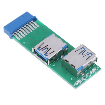 

1Pc Internal Mainboard 2 Ports USB 3.0 Female to 20 Pin Female Header Adapter