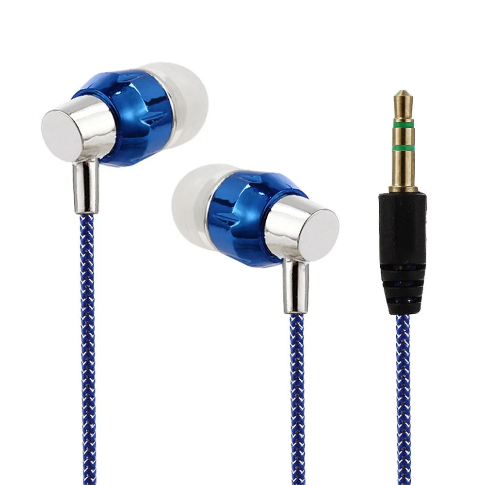

Universal 3.5mm In-Ear Stereo Earbuds Braided Cable Soft Comfortable Headsets Adaptive Noise Cancelling Earphones #10