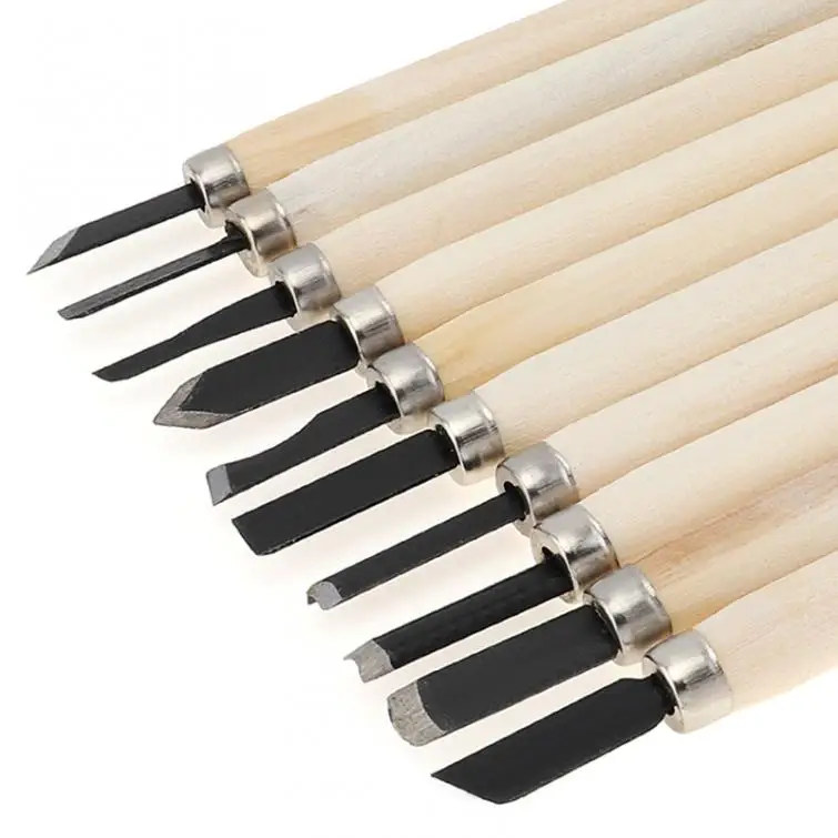 10 шт./компл. деревообрабатывающее резьбовое долото набор инструментов для резки