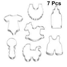 7 шт. формочки для печенья из нержавеющей стали, кухонная форма для печенья, инструмент для выпечки, формочки для печенья, формочки для помадки