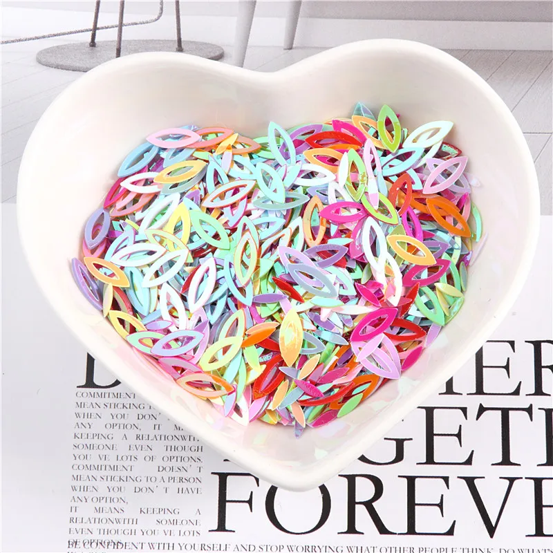 100Pcs/Pack 3*9MM Hollow Horse Eyes Sequins PVC Paillettes DIY Wedding Sewing Sequin Craft Garment Lentejuelas Accessories