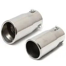 Наконечник хромированной выхлопной трубы автомобиля, автомобильный глушитель, нержавеющая сталь, отделка, задняя труба, автозапчасти, выхлопная система, глушители Наконечник хромированной выхлопной трубы автомобиля, автомобильный глушитель, нержавеющая сталь, отделка, задняя труба, автозапчасти, выхлопная система, глушители
