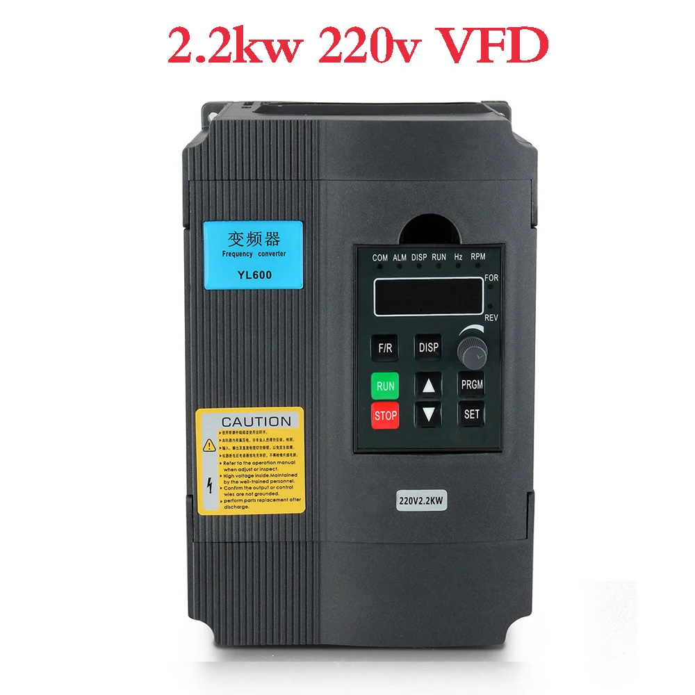 2.2KW 220V VFD 220 кВт 220 В VFD инвертор 3 кВт 4 кВт преобразователь частоты 1P вход 3P выход в для ЧПУ мотор шпинделя - Цвет: 2.2KW 220V VFD