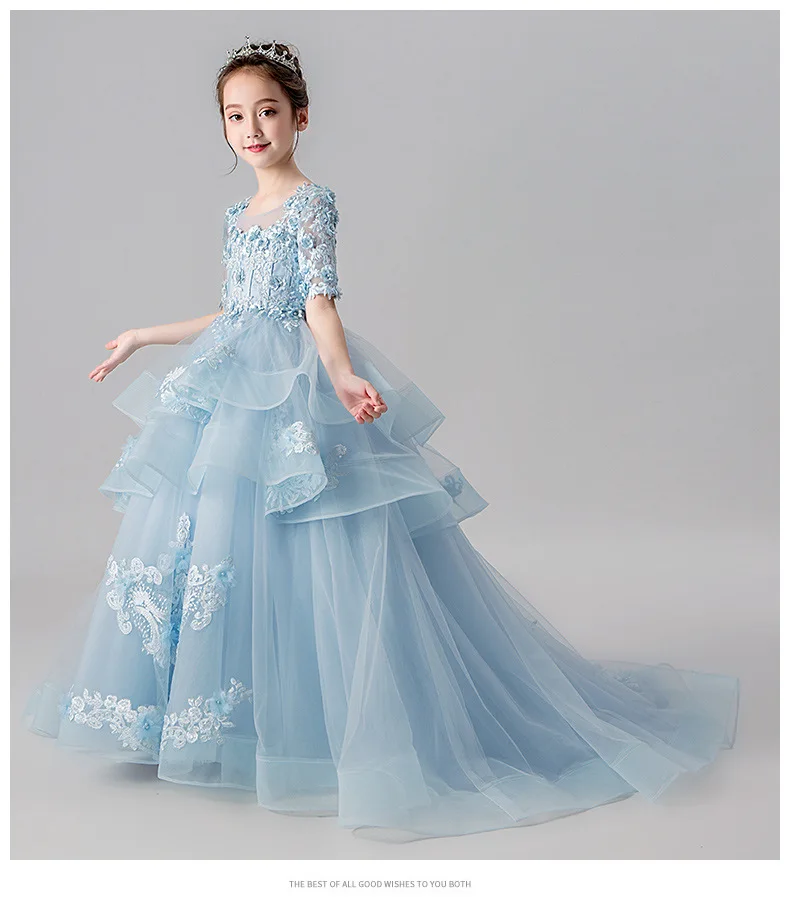 sky blue dress for kids