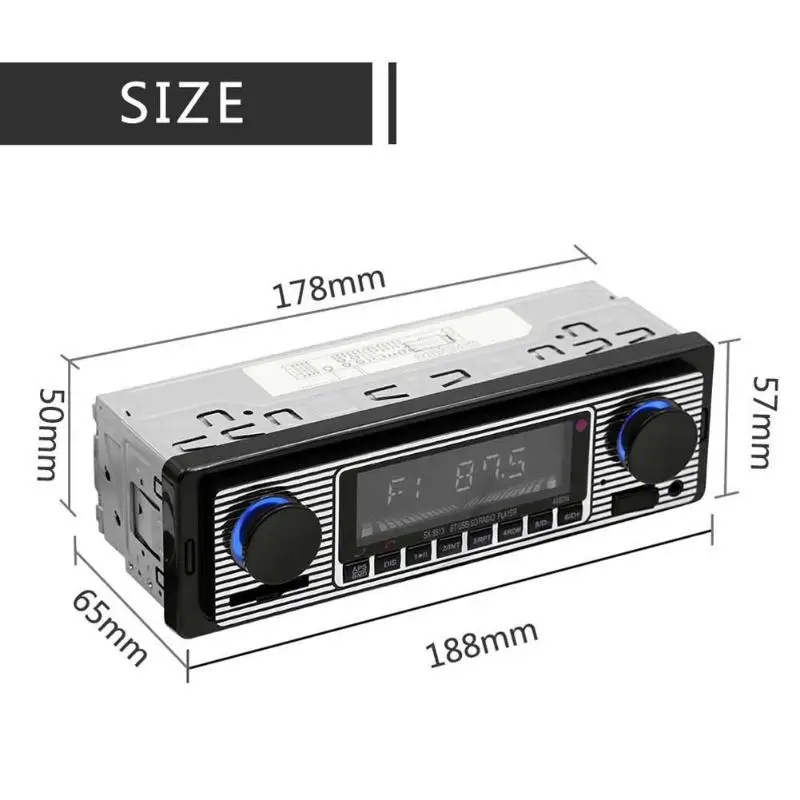 SWM 5513 lcd автомобильный стерео MP3-плеер fm-радио Bluetooth 4,0 USB AUX вход
