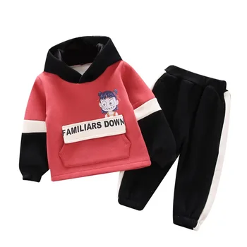 

Winter Baby Boy Girl Outfits Long Sleeve Cartoon Letters Print Hoodie Sweatshirt+Pants Casual Costume Set